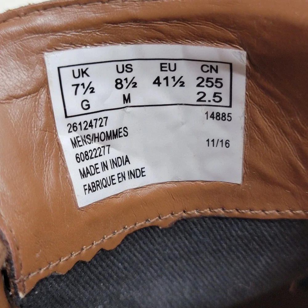 Clarks Mens Calderon Limit Sneaker Oxford Size 8.5 M Tan Leather Wingtip Shoe
